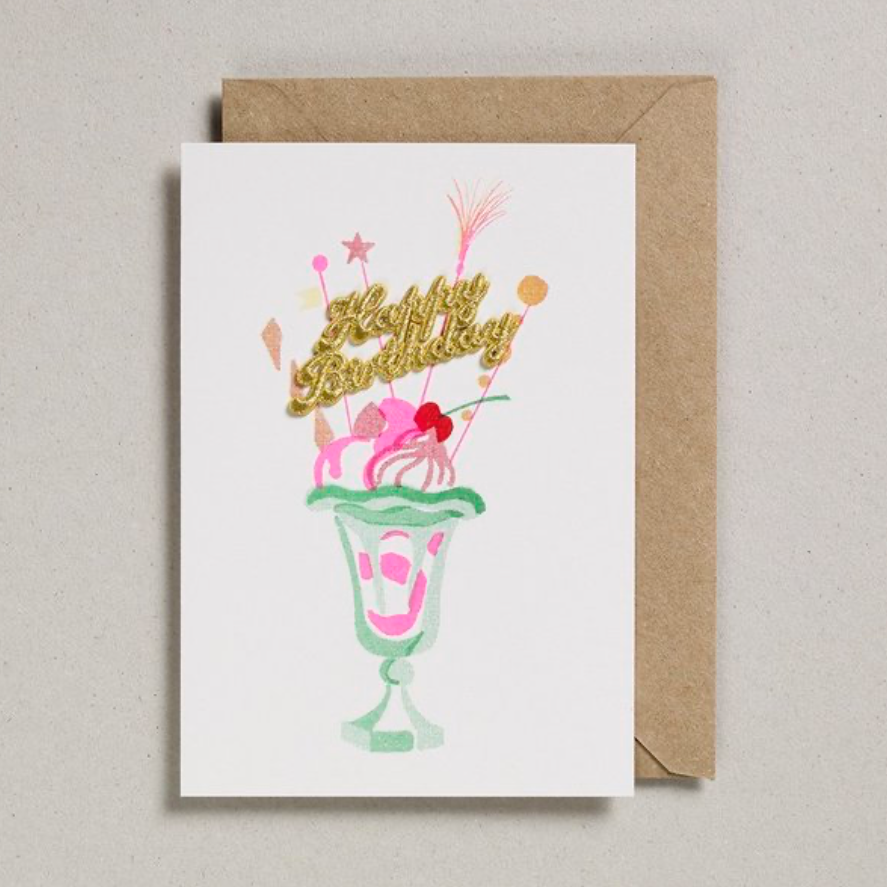 KnickerBocker Glory Happy Birthday card