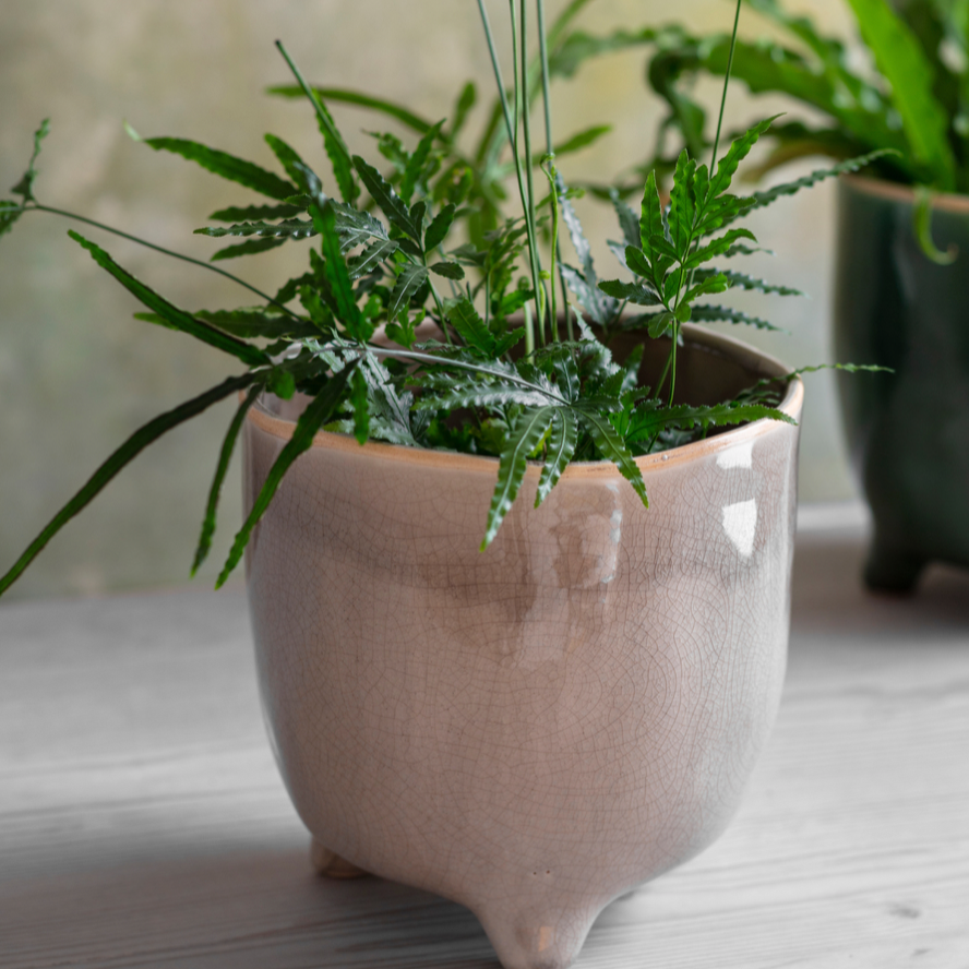 Ceramic crackled glaze stone plant pot
