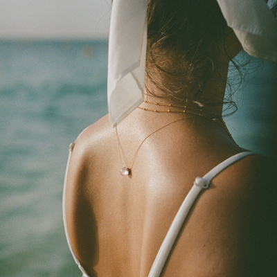 Wanderlust Rose Quartz Fine cord Necklace
