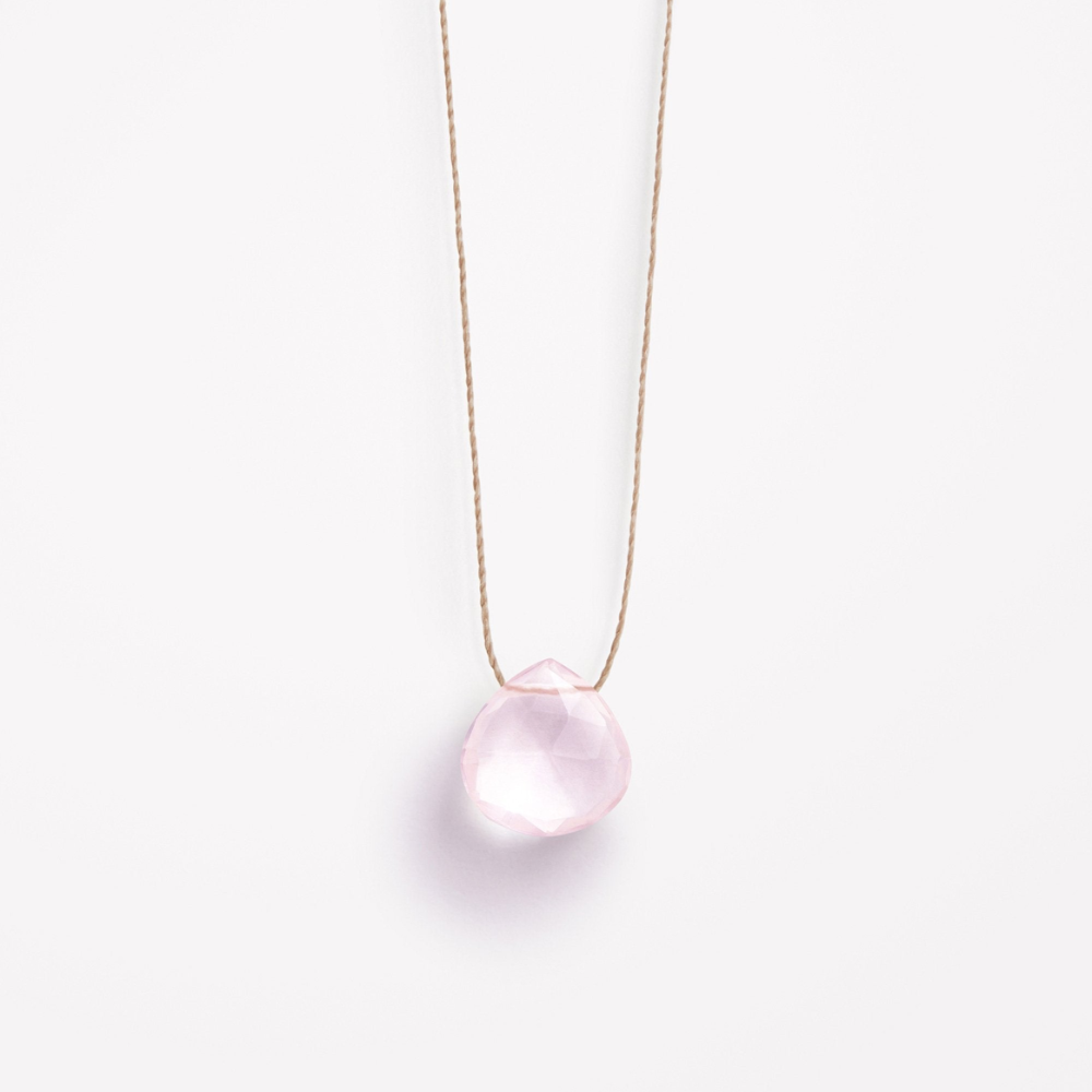 Wanderlust Rose Quartz Fine cord Necklace