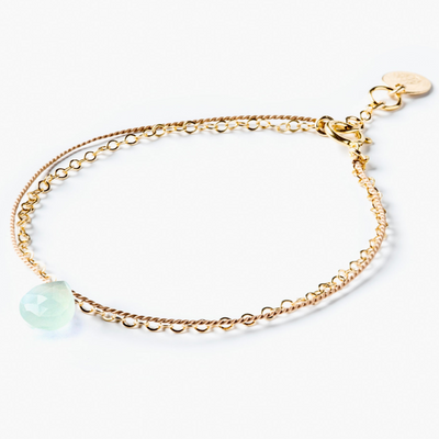 Wanderlust Sea Glass Chalcedony Bracelet