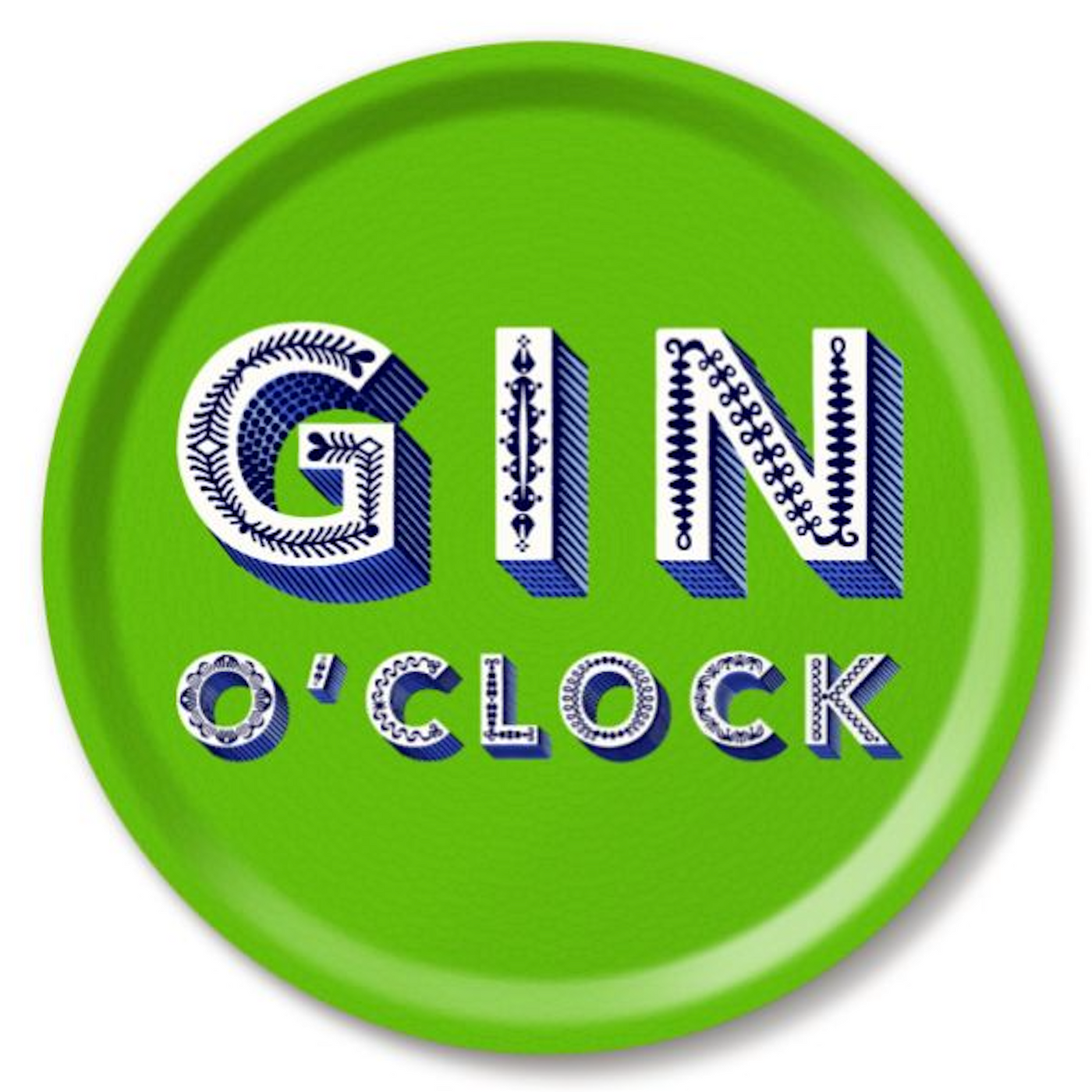 Jamida Lime Green Gin O'clock tray