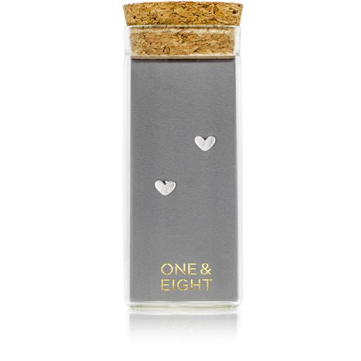 Tiny Silver Brushed Heart studs.