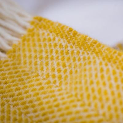 Beehive Yellow Wool Throw