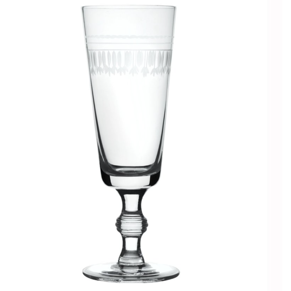 Crystal Champagne Flutes Ovals Design