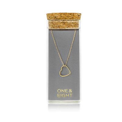 Gold Open Heart Necklace