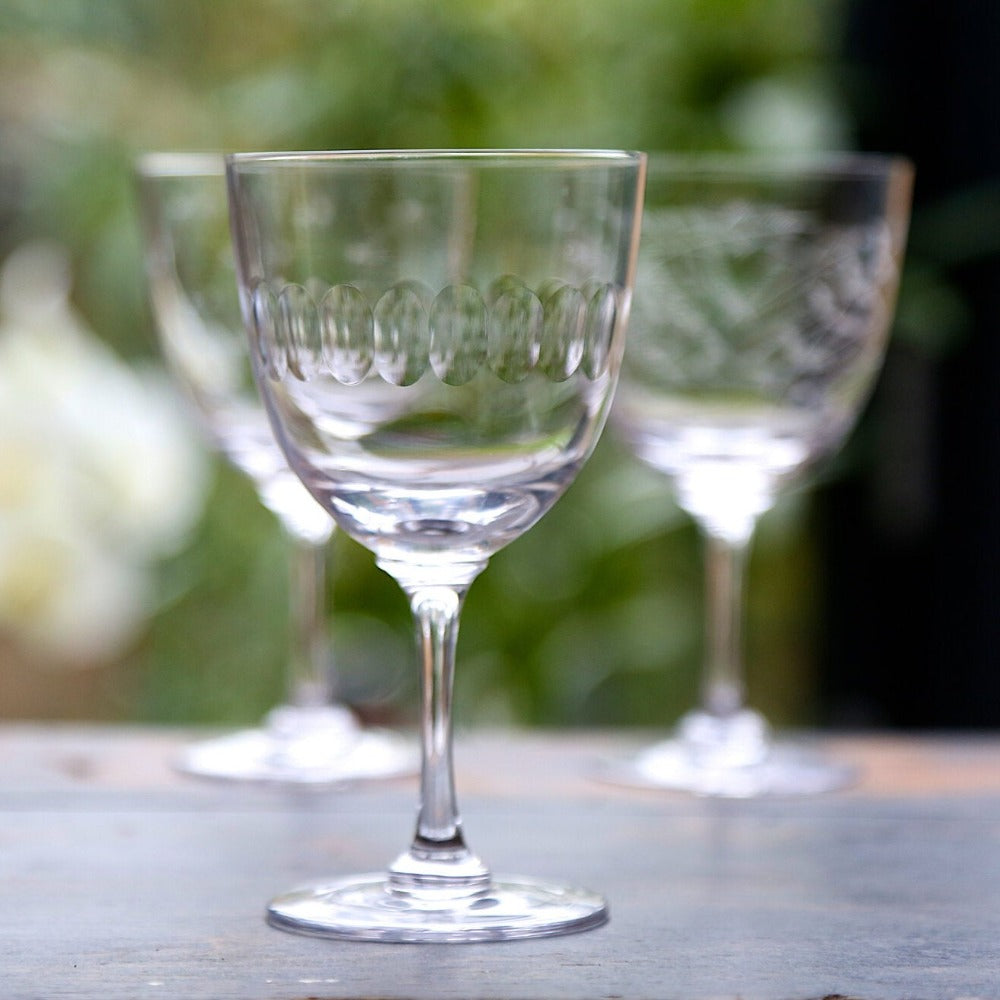 Lens Design Crystal Wine Glass