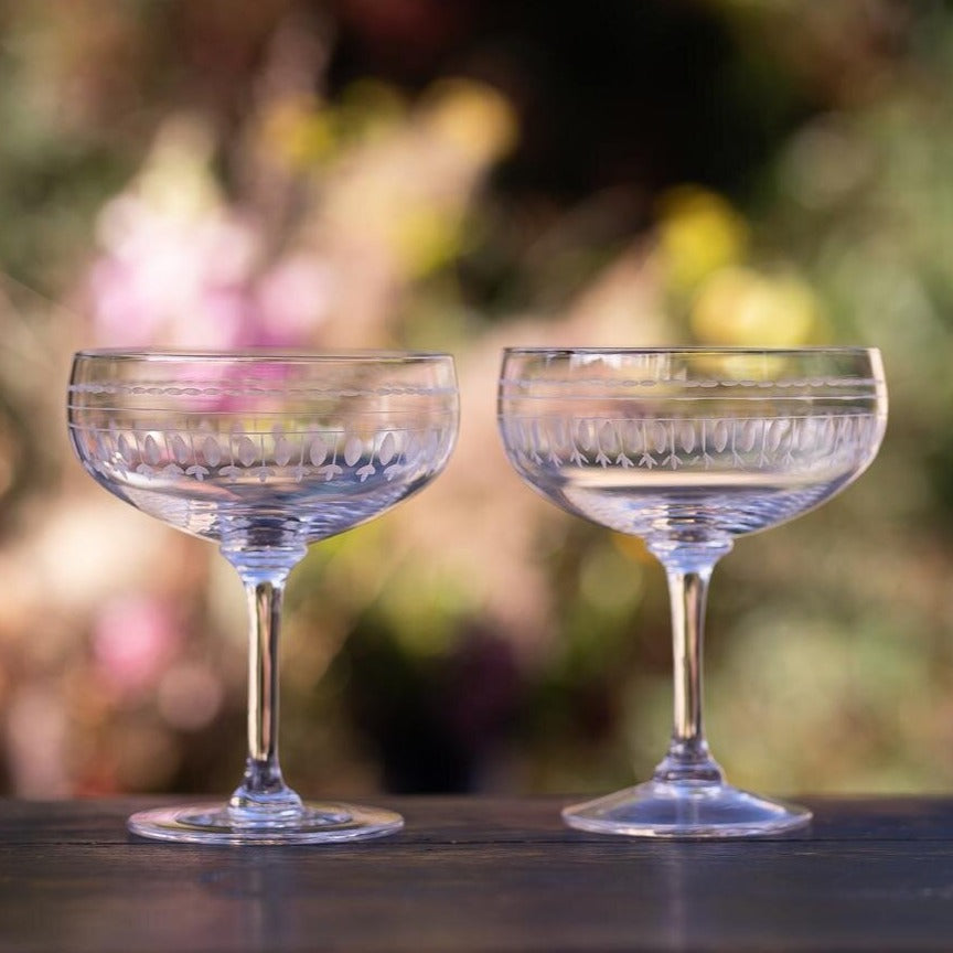 Crystal Cocktail Glass Ovals Design