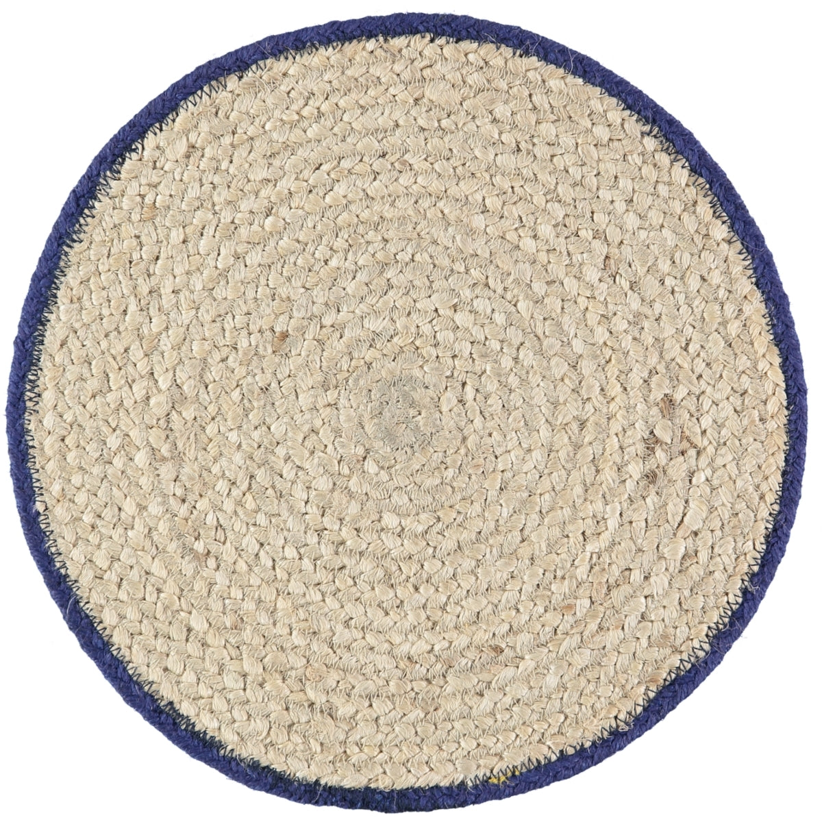 Blue Rim Jute Place Mats.